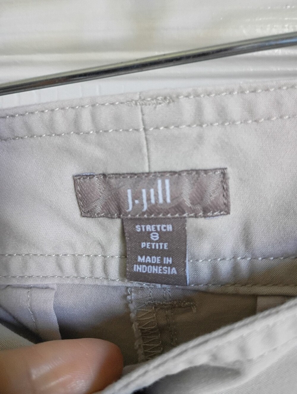 J. Jill khakis straight-leg cut and a tailored waistband. - Picture 3 of 6